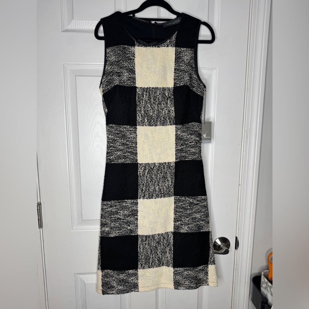 SANDRO FERRONE NWT Tweed Checkers‎ Shift Dress EU 42/US 12